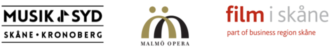 Logo Musik i Syd, Malmö Opera och Film i Skåne